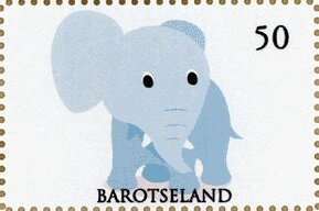 Stamp, Baby Jungle - Elephant, Cinderellas,  , Elephants, Mammals, Stylized Animals