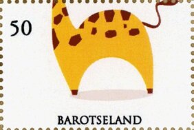 Stamp, Baby Jungle - Giraffe, Cinderellas,  , Giraffes, Mammals, Stylized Animals