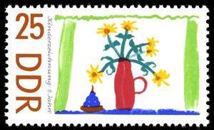 Stamp, Bouquet, Germany, Democratic Republic,  
