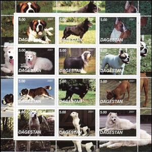 Mini Sheet, Dogs, Cinderellas,  , Animals (Fauna), Dogs, Mammals