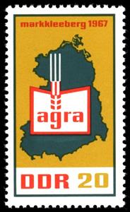 Stamp, Agra exposition, Germany, Democratic Republic,  