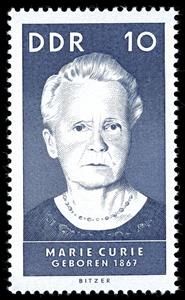 Stamp, Curie, Marie, Germany, Democratic Republic,  , Famous People, Scientists