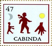 Stamp, Flag of the Kakongo Kingdom, Cinderellas,  , Flags, Hands