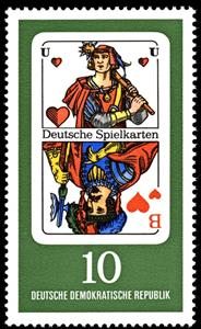 Stamp, Heart / Cardiovascular, Germany, Democratic Republic,  , Playing Cards