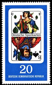 Stamp, Green / Peak, Germany, Democratic Republic,  , Playing Cards