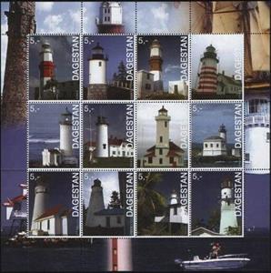 Mini Sheet, Lighthouses, Cinderellas,  , Lighthouses