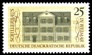 Stamp, Schiller House, Germany, Democratic Republic,  