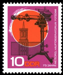 Stamp, Aktinometer, Germany, Democratic Republic,  , Observatories