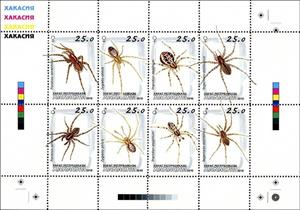 Mini Sheet, Spiders, Cinderellas,  , Animals (Fauna), Insects, Spiders