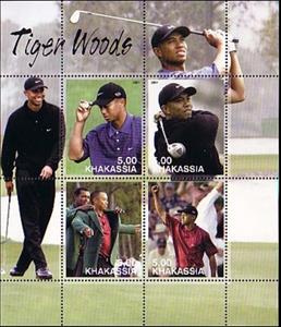 Mini Sheet, Tiger Woods, Cinderellas,  , Famous People, Golf