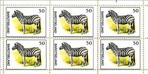 Mini Sheet, Zebra, Cinderellas,  , Animals (Fauna), Mammals, Zebras