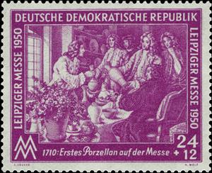 Stamp, First porcelain, Germany, Democratic Republic,  , Fairs