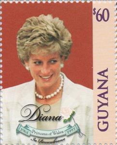 Stamp, Diana, Princess of Wales (1961-97), Guyana,  , Princesses