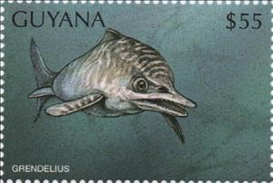 Stamp, Grendelius, Guyana,  , Dinosaurs