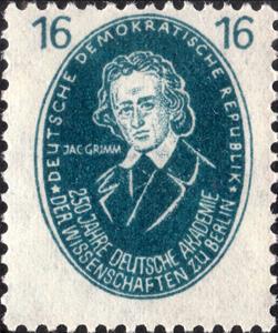 Stamp, Grimm, Jacob, Germany, Democratic Republic,  