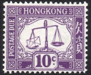 Stamp, Letter on Scale, Hong Kong,  , Letters (Mail), Scales (balance)