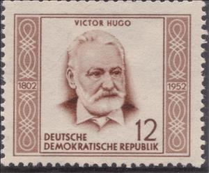 Stamp, Hugo, Victor, Germany, Democratic Republic,  , Famous People