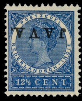 Stamp, Queen Wilhelmina (Overprinted `Java`), Netherlands East Indies,  , Butterflies, Crowns and Coronets, Famous People, Heads of State, Queens, Royalty