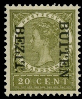 Queen Wilhelmina (Overprinted 'Bezit Buiten')