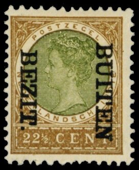 Queen Wilhelmina (Overprinted 'Bezit Buiten')
