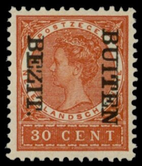 Queen Wilhelmina (Overprinted 'Bezit Buiten')