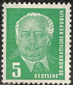 Stamp, State President Wilhelm Pieck, Germany, Democratic Republic,  , Heads of State, Famous People