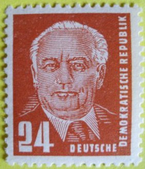 Stamp, State President Wilhelm Pieck, Germany, Democratic Republic,  