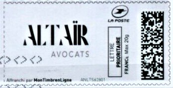 Stamp, Altair Avocats, Personalized and Private Mail Stamps,  , Lawyers - Advocates