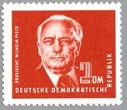 Stamp, State President Wilhelm Pieck, Germany, Democratic Republic,  