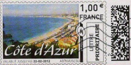 Stamp, Cote d'Azur, Personalized and Private Mail Stamps,  , Beaches, Coastal Areas