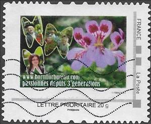 Stamp, Hortiflorbureau. 3 generations of passion. Garden Shop, Personalized and Private Mail Stamps,  , Flowers, Orchids, Shops