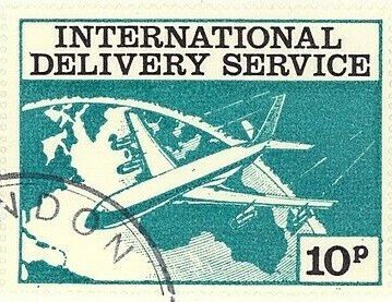 Stamp, International Delivery Service, Personalized and Private Mail Stamps,  , Aircraft, Maps, Postal Traffic