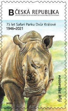 Stamp, Nosorožec bílý, Personalized and Private Mail Stamps,  , Animals (Fauna), Anniversaries and Jubilees, Rhinoceroses, Zoos