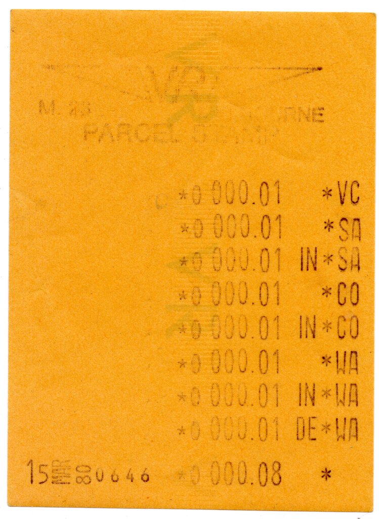Parcel stamp