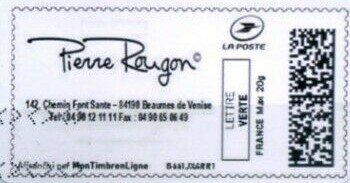 Stamp, Pierre Rougon Wines, Personalized and Private Mail Stamps,  , Wine