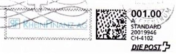 Stamp, Rheinfinanz, Personalized and Private Mail Stamps,  , Finance