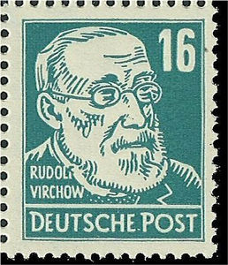 Stamp, Virchow, Germany, Democratic Republic,  