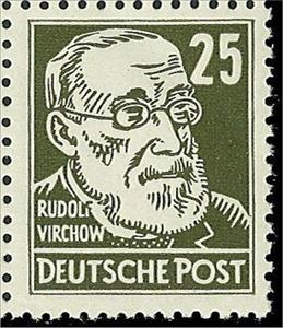 Stamp, Rudolf Virchow (1821-1902), Germany, Democratic Republic,  