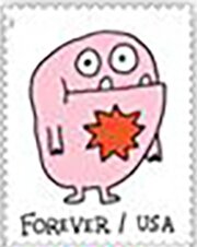 Pink Message Monster