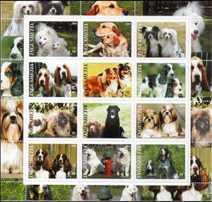 Mini Sheet, Dogs, Cinderellas,  , Animals (Fauna), Dogs, Mammals