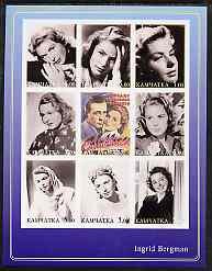 Mini Sheet, Ingrid Bergman, Cinderellas,  , Famous People
