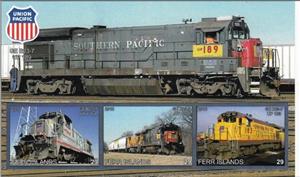 Mini Sheet, Locomotives, Cinderellas,  , Locomotives, Railways