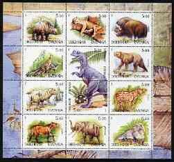Mini Sheet, Movies, Cinderellas,  , Animals (Fauna), Dinosaurs, Mammals