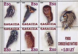 Mini Sheet, Owls, Cinderellas,  , Animals (Fauna), Birds, Owls