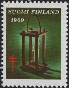 Stamp, Tuberculosis Association, Cinderellas,  , Lamps and Candles, Tuberculosis / TBC