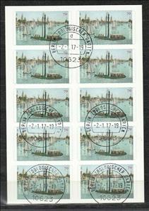 Mini Sheet, 200 years steamboat "Weser", Germany, Federal Republic,  , Anniversaries and Jubilees, Sailing Ships, Ships, Steamers, Townscapes / City Views