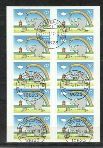 Colorful greeting , elephant painting a rainbow