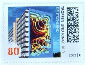 Stamp, Drops And Rings, Berlin, by 1010, Germany, Federal Republic,  , Art
