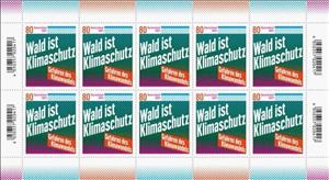Mini Sheet, The Forest Is Climate Protection, Germany, Federal Republic,  , Environment Protection