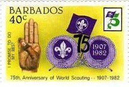 Stamp, Sign, Emblem, Flag, Barbados,  , Scouting